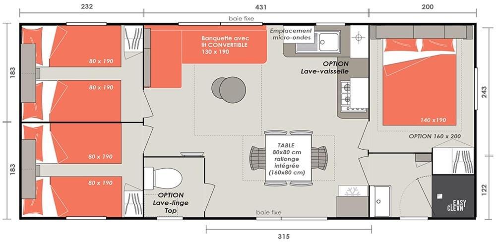 Mobilhome Vias Plage Dans Camping 外观 照片